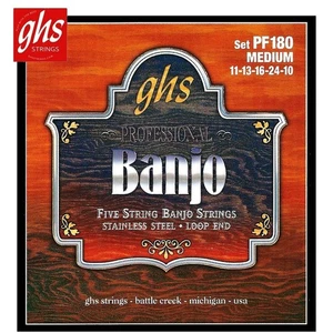 GHS PF180 Edelstahl 5-saitige Banjo Loop Endsaiten - 0,011- 0,024 Medium - Bild 1 von 1