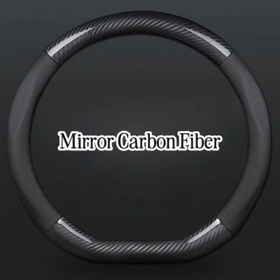 15"38cm Leather+Carbon fiber Steering Wheel Cover For MG All models - Image 1 of 4