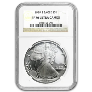 1989-S Proof American Silver Eagle PF-70 NGC - Picture 1 of 3