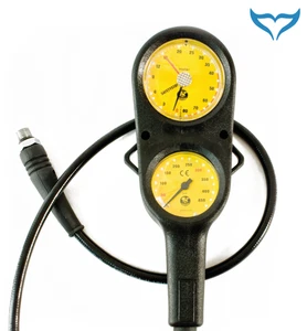Consola doble Poseidon Cirrus Finimeter 450bar medidor de profundidad 80 m manómetro Kevlar - Imagen 1 de 2