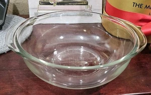 Pyrex Vintage Klarglas OHNE DECKEL #023 1,1/2 QT Runde Kasserolle Backform - Bild 1 von 3