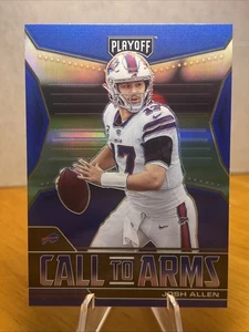 2021 Panini Playoff Josh Allen Call To Arms Blue Prizm SP #CA-JAL Buffalo Bills - Picture 1 of 12