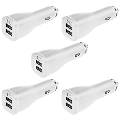 5-Pack OEM Dual USB Fast Car Charger for Samsung Galaxy S9 S10 Plus Note 9 10 20 - Image 1 of 4