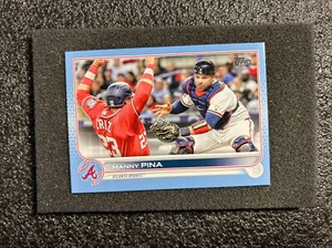 2022 Topps Update Series Light Blue Parallel #US171 Manny Pina Braves #'d 22/50 - Picture 1 of 2