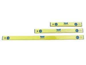 Meistercraft Wasserwaagen-Set Aluminium 3 Teile, 40 - 60 - 100 cm, je 3 Libellen - Bild 1 von 4