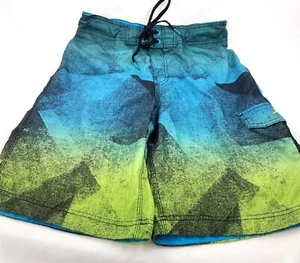 Speedo Blue Green Board Shorts Swim Trunks Swimwear Youth Boys Medium - Picture 1 of 4