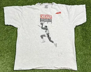 VTG 1992 Barcelona Olympics Clyde Drexler Avia Dream Team NBA T-Shirt Men's XL - Picture 1 of 12