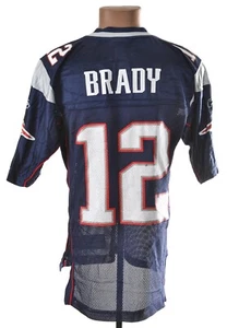 NFL NEW ENGLAND PATRIOTS AMERICAN FOOTBALL SHIRT #12 BRADY REEBOK SIZE S - Picture 1 of 5