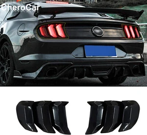 6X Smoke Black Tail Light Lamp Cover Guard Trim For Mustang 2018 2019 2020 2021 - Picture 1 of 11