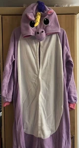 Unisex Size Large Brand New Purple Unicorn All In One Pyjamas Approx 14 - Picture 1 of 1