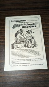Intellivision Instruction Manual Booklet Only for Las Vegas Poker & Blackjack 