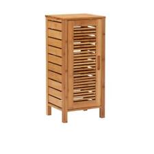 Linon Home Decor Linen Cabinets 3-Shelves 1-Door Solid Bamboo Freestanding Brown