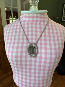 Alexis Bittar LONG GRAY PEARL Necklace Real Labradorite Stone Pendant Beautiful - Picture 1 of 7