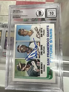 1982 Topps Chili Davis RC Auto Autograph Signed Beckett 10 Slabbed - Picture 1 of 3