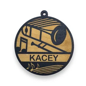 Ornament - Black - PERSONALIZED Trombone - Picture 1 of 6