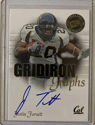 2008 Press Pass SE Gridiron Graphs Justin Forsett #GG-JF2 Rookie Auto RC - Image 1 of 2