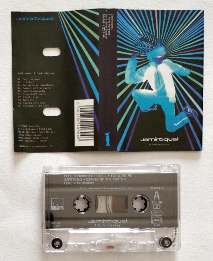 Mc Jamiroquai A Funk Odyssey Musicassetta Funk Pop Music Holland 2001 Vintage - Immagine 1 di 2