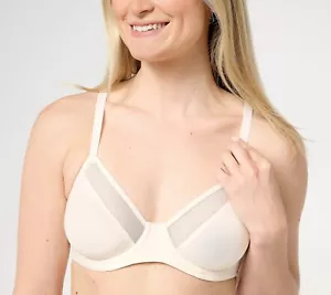 All Worthy Sz 42D Unlined Underwire with Mesh Neckline Bra SEA SALT A274979 - Picture 1 of 2