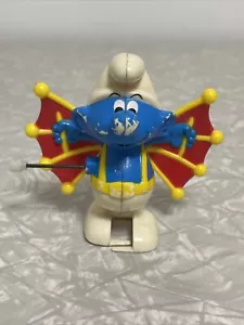 Juguete de cuerda de alas de planeador colgante Peyo Pitufo GALOOB de colección 1982. Caminar. Dibujos animados - Imagen 1 de 5