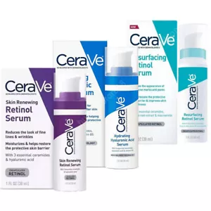 30ml Cerave Resurfacing Skin Renewing Retinol Hydrating Hyaluronic Acid Serum - Picture 1 of 15