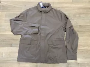 Peter Millar Discovery Mens XL Hooded Water Resistant Birch Brown Stretch Jacket - Picture 1 of 11
