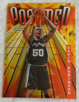 1998-99 Topps Chrome David Robinson Season's Best Postmen Refractor SB22 HOF - Image 1 of 3