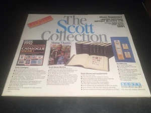 Scott Stamp Album Supplement United Nations Imprint Plate Blocks- #40 - 1991 - Picture 1 of 1