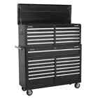 Sealey Tool Chest Combination 23 Drawer with Ball Bearing Slides - Black Gara...