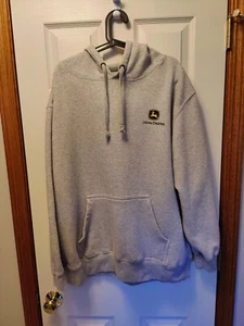 John Deere Gray Hoodie Sweatshirt Mens XL Original Urban Legend - Picture 1 of 11