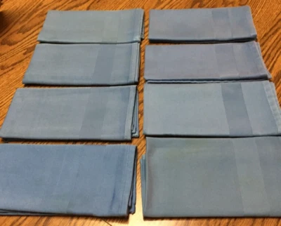 Lot of 8 Blue 16.5" x 15.5"  Cloth  Cotton Blend Napkins - Image 1 of 4
