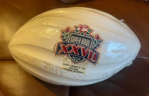 Vintage Super Tuff Spiral Ball Super Bowl XXVII 1993 Nerf Style Football New Cover