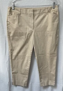 Talbots Capri Pants Womens 12P Perfect Crop Khaki Chinos Petite - Picture 1 of 9