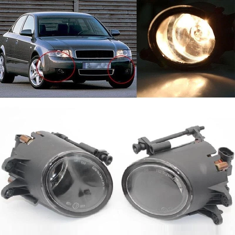 2Pcs Fog Light Lamp Halogen Bulb For Audi A4 B6 2001 2002 2003 2004 2005 - Imagem 1 de 4