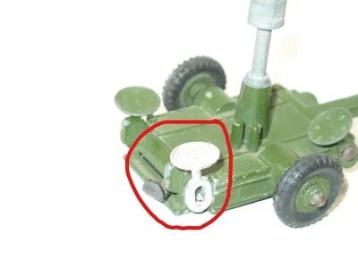 Dinky Toys 1 Plot Stabilizzatore Grezzo Rimorchio Militare Razzo Corporal (R146) - Immagine 1 di 3