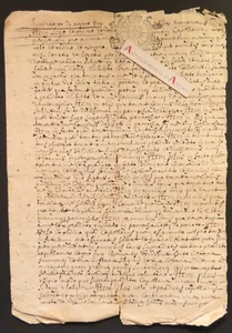 ● Manuscrit testament passé à Balsac (Aveyron) Généralité de MONTAUBAN - Bild 1 von 5