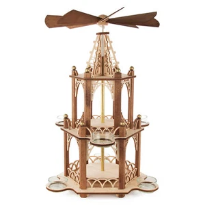 DIY 2-Tier Wooden Christmas Pyramid Kit - Unpainted and Customizable - Picture 1 of 1