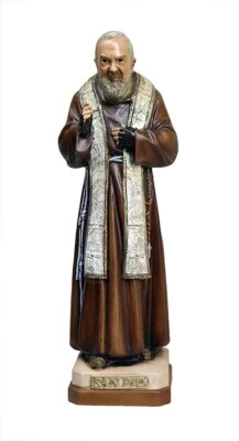 Statua di Padre Pio, resina, 30cm - Immagine 1 di 3
