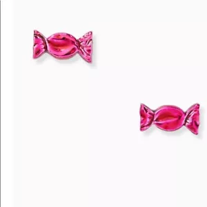 Kate Spade Candy Shop con tachuelas pendientes rosas bolsa de regalo - Imagen 1 de 6
