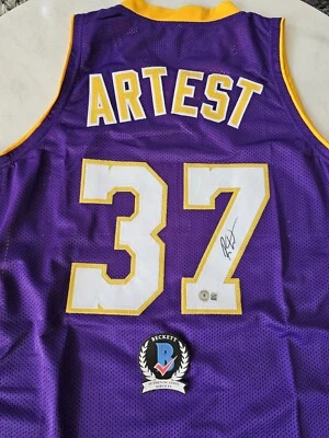 Camiseta Ron Artest Autografiada/Firmada Certificado de Autenticidad Los Angeles Lakers Metta World Peace Foto 1 de 4