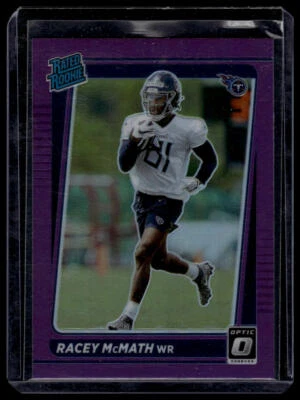 2021 Donruss #P-316 Racey McMath Optic Rated Rookie Preview Purple RC - Image 1 of 2