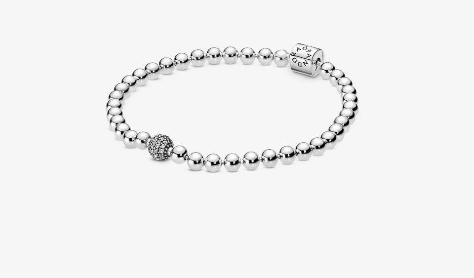 Pandora 598342CZ  Bracciale Sfere e Pavè Argento - Immagine 1 di 1
