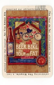 Cartolina Sottobicchiere Fat Tire Amber Ale Pubblicità Birra "La Bicicletta" Belgio - Foto 1 di 2