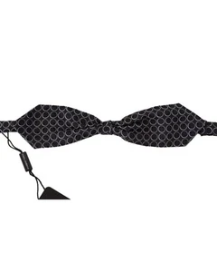 Dolce & Gabbana Geometric Pattern Bow Tie FT3605 Men Black Ties & Bowties - Picture 1 of 5