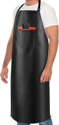 Waterproof Apron, Heavy Duty Extra Long Rubber Vinyl Apron, Chemical Resistant - Image 1 of 4