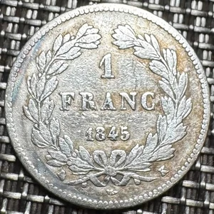 TRÈS BELLE PIECE 1 FRANC 1845 K . LOUIS PHILIPPE 1. TRES RARE 22501 EX. (1312) - Picture 1 of 2