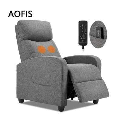 AOFIS Adjustable Recliner Massage Reclining Comfortable Fabric Recliner Sofa - Image 1 of 4