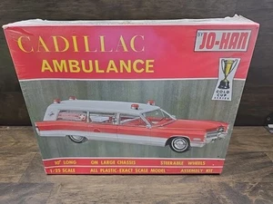 Vintage JO-HAN Cadillac Ambulance Model Kit / Gc 500:200 / Sealed w orig Tape - Picture 1 of 24