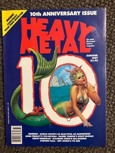 Heavy Metal Magazine Summer 1987 10th Anniversary Mermaid Edition - Picture 1 of 3