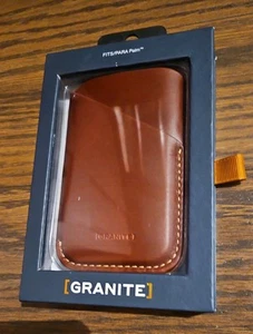 Granite Leather Sleeve Rugged Cover Case For Palm Phone - Dark Brown - Zdjęcie 1 z 3