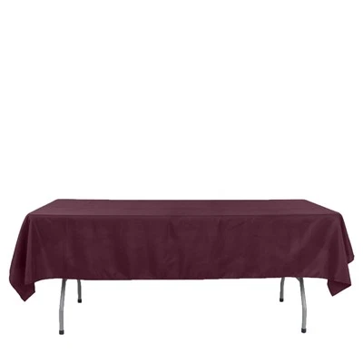6 pcs 54x96" Polyester RECTANGULAR Tablecloths Wedding Party Table Linens SALE - Image 1 of 3